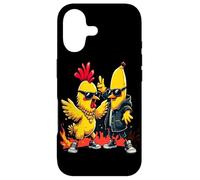 Custodia per iPhone 17 Pollo e banana hip hop divertenti
