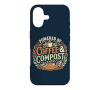 Custodia per iPhone 17 Powered By Coffee & Compost Funny Gardener