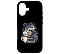 Custodia per iPhone 17 Powered By Coffee & Existential Dread Funny Tired Design