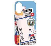 Custodia per iPhone 17 Praga Biglietto Aereo Carta d'Imbarco Aereo Repubblica Ceca Viaggi