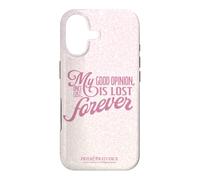Custodia per iPhone 17 Pride & Prejudice Mr. Darcy My Good Opinion Quote Script