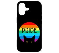 Custodia per iPhone 17 Pride Rainbow Cat LGBTQ Rainbow Black Cat Graphic