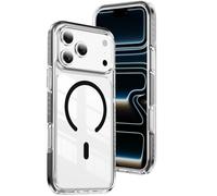 Custodia per iPhone 17 Pro 16 cm Crystal Clear Cover MagFit Black-CT | Compatibile con MagSafe, custodia slim fit anti-ingiallimento, custodia durevole minimalista per iPhone 17 Pro 16 cm