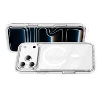 Custodia per iPhone 17 Pro 16 cm Crystal Clear Cover MagFit White-CT | Compatibile con MagSafe, custodia slim fit anti-ingiallimento, custodia durevole minimalista per iPhone 17 Pro 16 cm