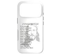 Custodia per iPhone 17 Pro 2 Cronache 7:14 KJV Cristo Gesù Dio guarirà la loro terra