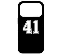Custodia per iPhone 17 Pro 41 Numeri quarantuno, grafica per sport di squadra, abbinamento universitario