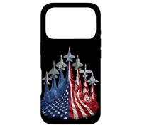 Custodia per iPhone 17 Pro 4th of July Fighter Jet US Flag American Military Planes