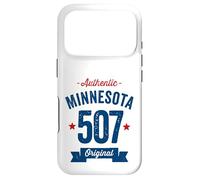 Custodia per iPhone 17 Pro 507 Minnesota Codice Area Distressed Autentico Blu Testo