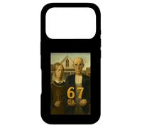 Custodia per iPhone 17 Pro 67 Meme American Gothic Art Six Seven Gen Alpha Slang