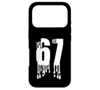 Custodia per iPhone 17 Pro 67 Numero gocciolante Stile Bold Minimal Graphic Design