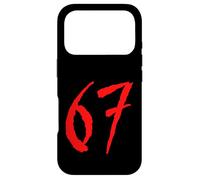 Custodia per iPhone 17 Pro 67 Red Horror Brush Number Spaventoso Graphic Design