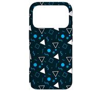 Custodia per iPhone 17 Pro 80s Blue Arctic Midnight Triangle Circle Square Pattern