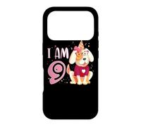 Custodia per iPhone 17 Pro 9 ° compleanno ragazza cane cuccioli bambini io sono 9
