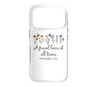 Custodia per iPhone 17 Pro A Friend Loves All Times Jesus Proverbs 17:17 Bible Verse
