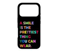 Custodia per iPhone 17 Pro A Smile Is The Prettiest Thing You Can Wear Quotes Graphic