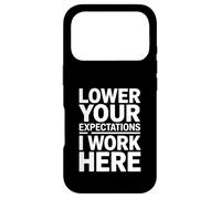 Custodia per iPhone 17 Pro Abbassa le tue aspettative Lavoro qui Umorismo in ufficio