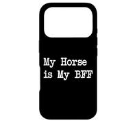 Custodia per iPhone 17 Pro Abbigliamento equestre divertente My Horse is My BFF