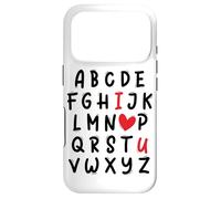 Custodia per iPhone 17 Pro ABC I Love U Heart Valentine's Day I Heart You Alphabet