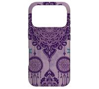 Custodia per iPhone 17 Pro Acchiappasogni Boho Magic Batik Etnico Strega Viola Sogni