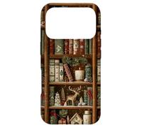 Custodia per iPhone 17 Pro Accogliente Libreria Natale Vintage Holiday Reader Estetica