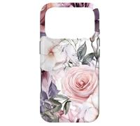 Custodia per iPhone 17 Pro Acquerello pastello viola chiaro floreale fiore N4