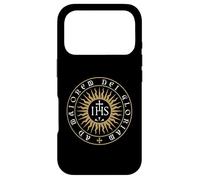 Custodia per iPhone 17 Pro Ad Maiorem Dei Gloriam IHS Cristogramma Cattolico Latino