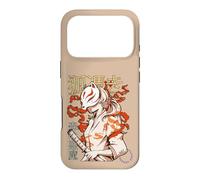 Custodia per iPhone 17 Pro Aesthetic Japanese Kabuki Kitsune Mask Demon Samurai Girl