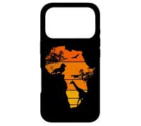 Custodia per iPhone 17 Pro Africa Map African Safari | Giraffa Leone | Tramonto Vintage