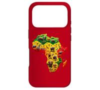 Custodia per iPhone 17 Pro African Animal Map Juneteenth Flag Colors Pride Black Africa