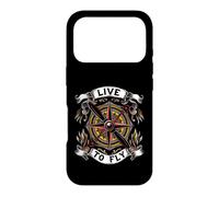 Custodia per iPhone 17 Pro Airplane Pilot Live To Fly Aviation Compass Art