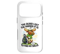 Custodia per iPhone 17 Pro Alce Golfing Problema Trova le mie palle Divertente Bavaglio