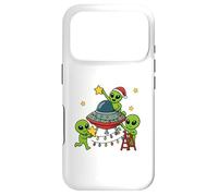 Custodia per iPhone 17 Pro Alien Christmas Party Design natalizio per bambini