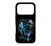 Custodia per iPhone 17 Pro Alien UFO Abduction Incontro Cosmico Sci-Fi Mistero Grafico