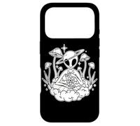Custodia per iPhone 17 Pro Alien UFO Funghi Universo Spazio Esterno Blackwork