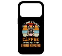 Custodia per iPhone 17 Pro All I Want Is To Drink Coffee And Pet My Dog German Shepherd