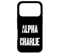 Custodia per iPhone 17 Pro Alpha Charlie - Lettere fonetiche militari