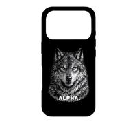 Custodia per iPhone 17 Pro Alpha Wolf Motivational Black White Wildlife Natura