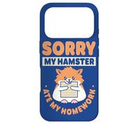 Custodia per iPhone 17 Pro Alunno Mi dispiace che il mio criceto abbia mangiato i miei compiti Citazione di ritorno a scuola