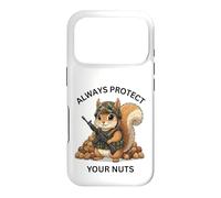 Custodia per iPhone 17 Pro Always Protect Your Nuts Cute Scoiattolo Indossare Militare