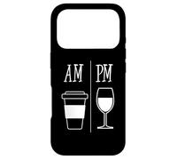 Custodia per iPhone 17 Pro AM Bevitori di caffè PM Vino Beve Divertente Vino Amante