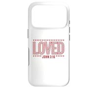 Custodia per iPhone 17 Pro AMATO Giovanni 3:16 Versi della Bibbia Cristiana Cuori a scacchi