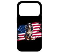 Custodia per iPhone 17 Pro American USA Flag 4th Fourth July Patriotic Cavalier Dog Mom