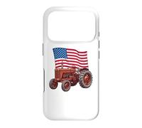 Custodia per iPhone 17 Pro American USA Flag Tractor Farmer