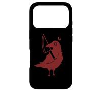 Custodia per iPhone 17 Pro Anni '90 Y2K Sinister Crow con coltello nel becco.