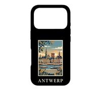 Custodia per iPhone 17 Pro Anversa, Belgio, fronte fiume, orizzonte, viaggio, arte