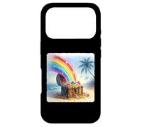 Custodia per iPhone 17 Pro Arcobaleno, emergente, da, petto, di, gioielli, su, beach., tesoro