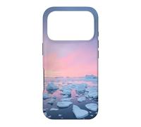 Custodia per iPhone 17 Pro Arctic Iceberg Field Sotto Rosa Polare Alba Paesaggio