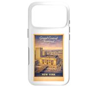 Custodia per iPhone 17 Pro Arte da viaggio aerea retrò di New York City Grand Central Terminal