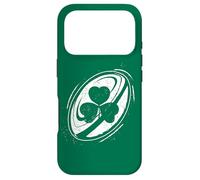 Custodia per iPhone 17 Pro Arte Pallone e Trifoglio Irlanda per Tifosi Rugby Irlandesi