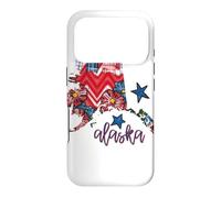 Custodia per iPhone 17 Pro Arte regionale con stelle scozzesi floreali dell'Alaska